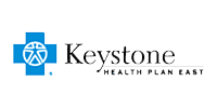 Keystone Health Plan East logo showing the blue cross logo