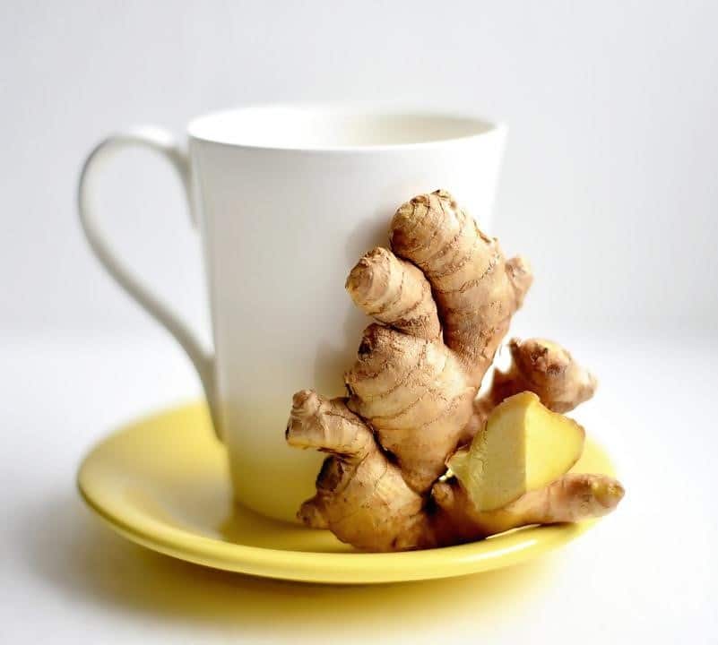 ginger and white cup alleviate migraine headache
